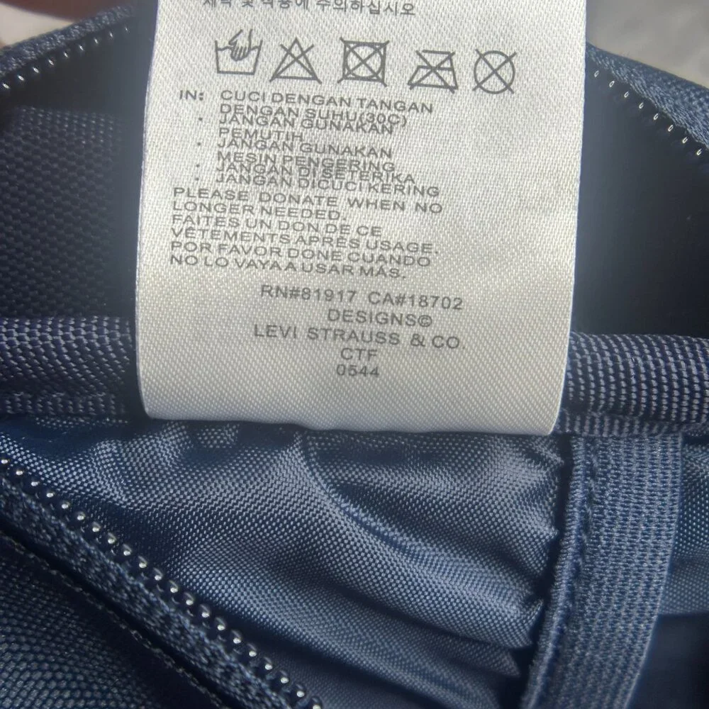 NWT Levi's Girls Box Logo School Backpack Kids ONE SIZE (Navy/Blue)